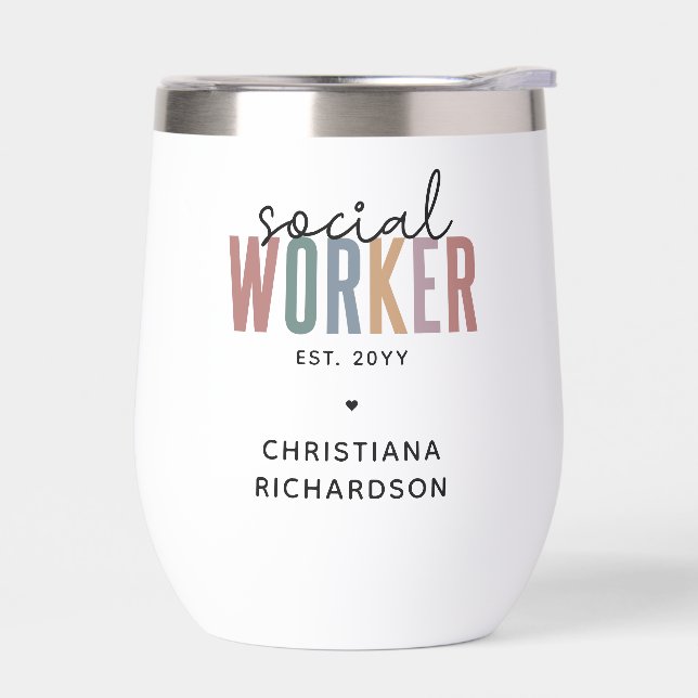 Custom Name Social Worker graduation Gifts (Left)