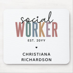 Custom Name Social Worker graduation Gifts Mouse Mat