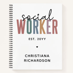 Custom Name Social Worker graduation Gifts Notebook