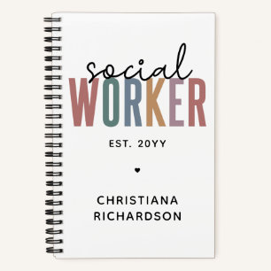 Custom Name Social Worker graduation Gifts Notebook