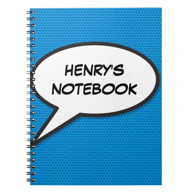 Custom Name Speech Bubble Retro Comic Book (Front)