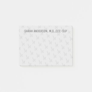 Custom Name Speech language Pathologist SLP Post-it Notes