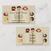 Custom Name Speech Therapy Kids Cartoon Business C