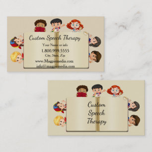 Custom Name Speech Therapy Kids Cartoon Business C Card