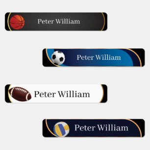 Custom Name Sports Lover High School Labels