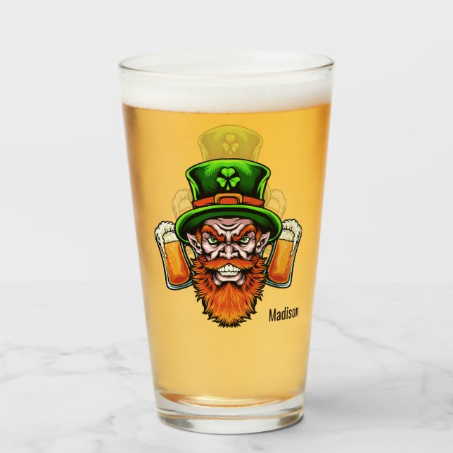 Custom name St. Patrick’s Day pint glass (Back Filled)