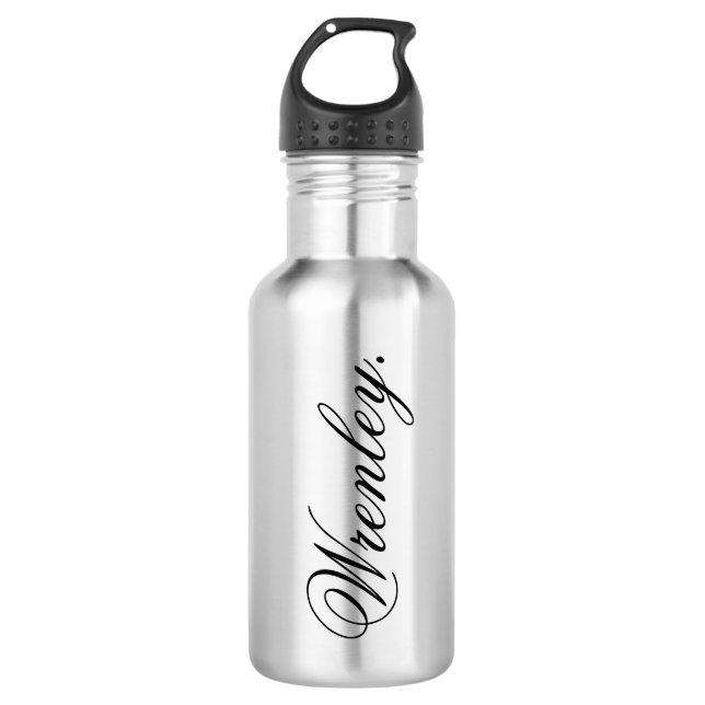 Custom Name Stainless Steel Water Bottle (Front)