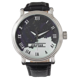 CUSTOM Name Starry Outer Space and cloud Watch