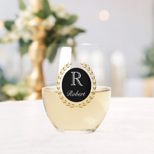 Custom Name Stemless Wine Glass