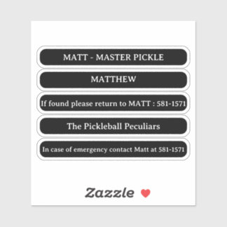 Custom Name Sticker For Pickleball Paddle Edge