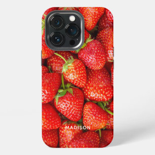 Custom Name Strawberries phone cases