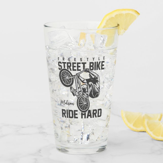 Custom name Street Bike Glass (Back Ice)