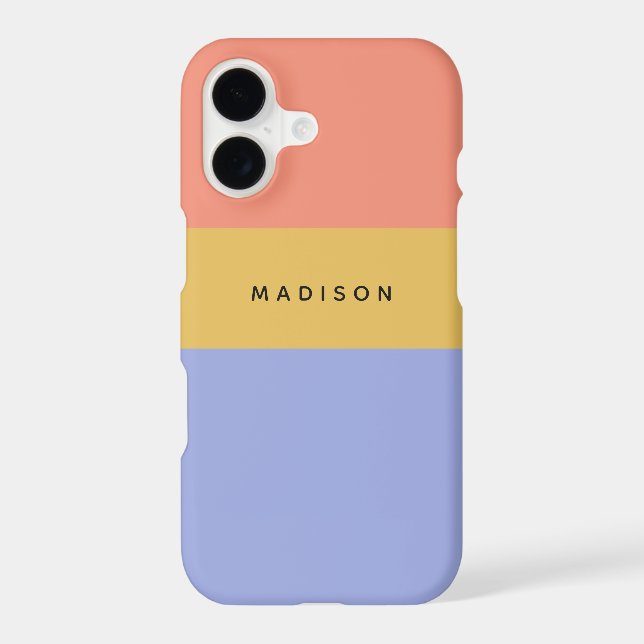 Custom name Striped phone cases (Back)
