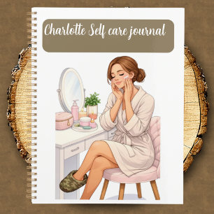 Custom name stylish Self care journal Planner