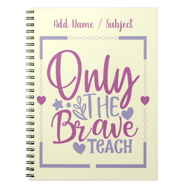 Custom Name/Subject Teacher Appreciation Gift  Notebook (Front)