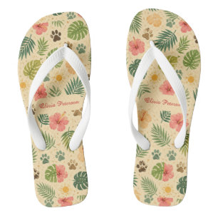 Custom Name Summer Flip Flop For Pet Lovers