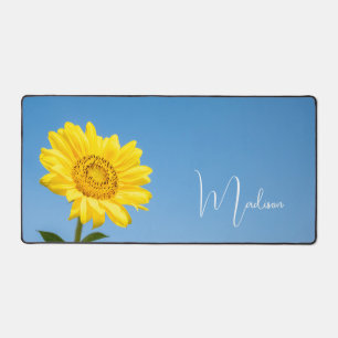 Custom Name Sunflower Desk Mat