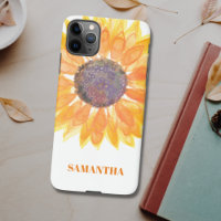 Custom Name Sunflower Floral