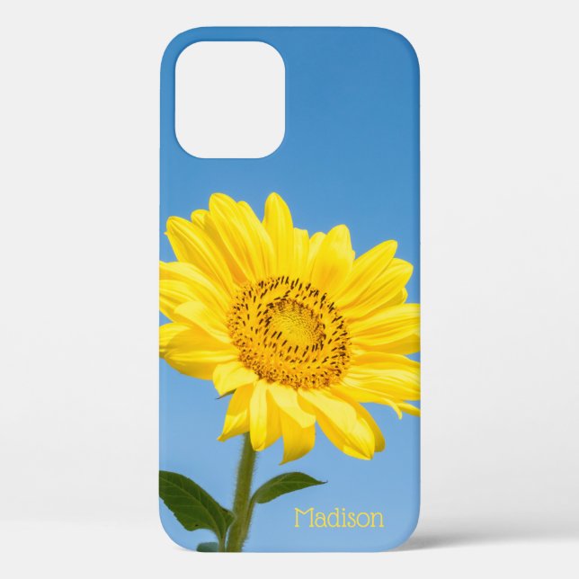 Custom name Sunflower phone cases (Back)