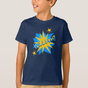 Custom Name Superhero Boy's T-Shirt
