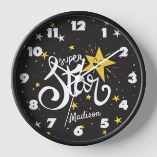 Custom name Superstar Clock