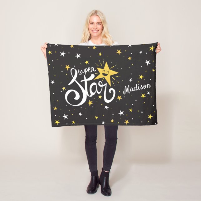Custom name Superstar Fleece Blanket (In Situ)