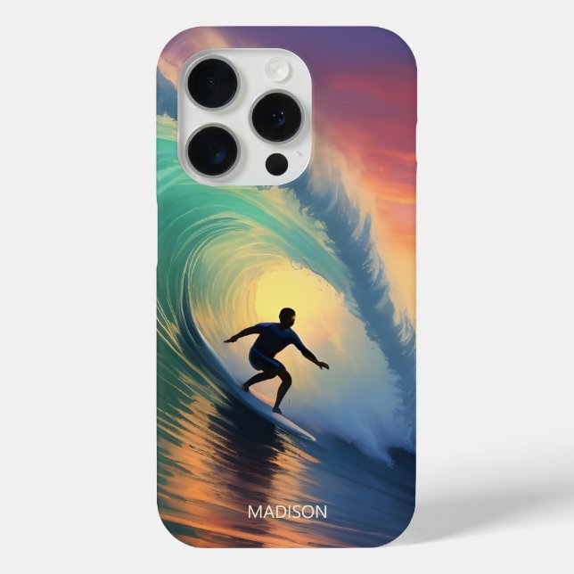 Custom Name Surfing Case-Mate iPhone Case (Back)