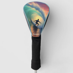 Custom Name Surfing Golf Head Cover