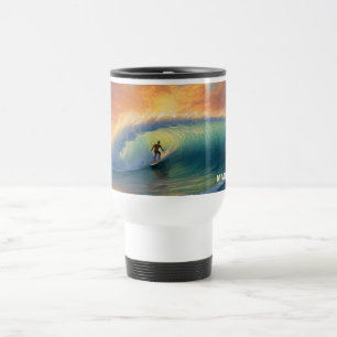 Custom Name Surfing Travel Mug