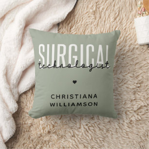 Custom Name Surgical Technologist Med Surg Tech Cushion