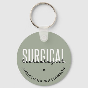 Custom Name Surgical Technologist Med Surg Tech Key Ring