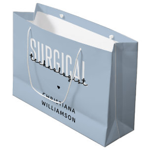Custom Name Surgical Technologist Med Surg Tech Large Gift Bag