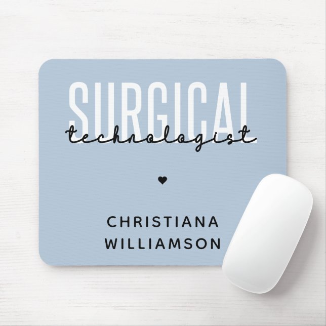 Custom Name Surgical Technologist Med Surg Tech  Mouse Mat (With Mouse)