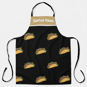 Custom Name Taco Aprons, Tex-max Foodie Taco Apron