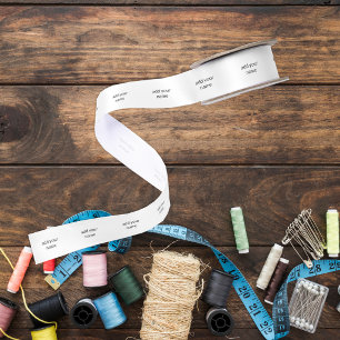 Custom Name Tape Sewing Ribbon Small Business Satin Ribbon