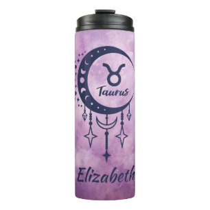 Custom Name Taurus Zodiac Sign Thermal Tumbler