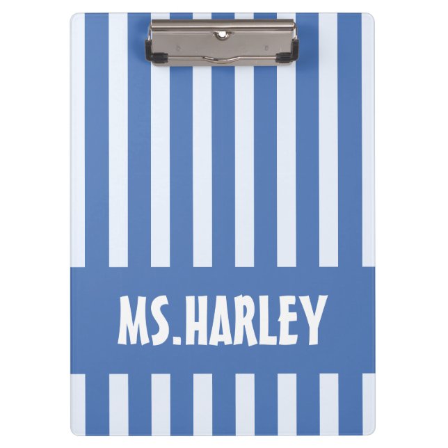 Custom Name Teacher, Back To School Gift Clipboard (Front)