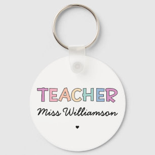 Custom Name Teacher Gifts   Teacher Appreciation Key Ring