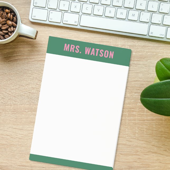 Custom Name Teacher Stationery Appreciation Gift Post-it Notes (Custom Name Teacher Stationery Appreciation Gift Post-it Notes)