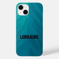 Custom name teal glass texture