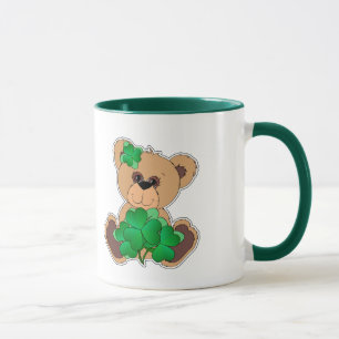Custom Name Teddy Bear St. Patrick's Day Gift  Mug