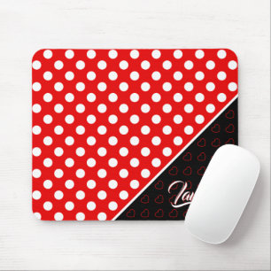 Custom Name Template, Striking Red And Black Mouse Mat