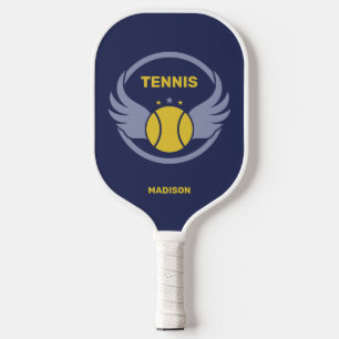 Custom Name Tennis Ball with Wings Pickleball Paddle
