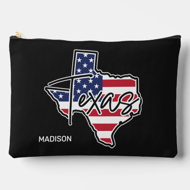 Custom Name Texas Accessory Pouch (Front)