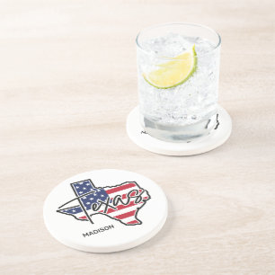 Custom Name Texas Coaster