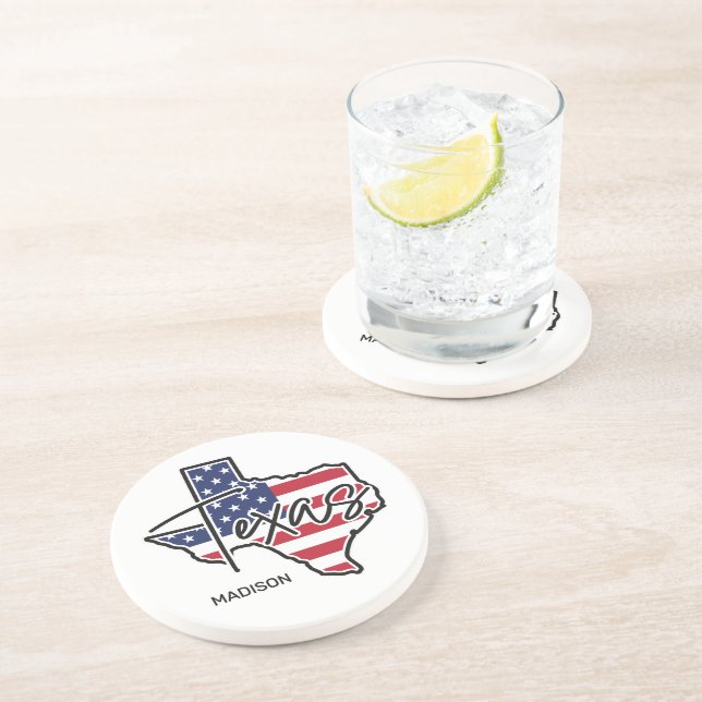 Custom Name Texas Coaster (Side)