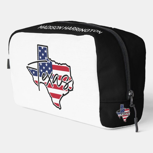 Custom Name Texas Dopp Kit (Right Corner)