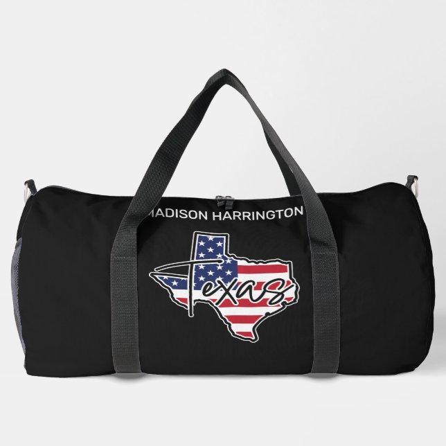 Custom Name Texas Duffle Bag (Back)