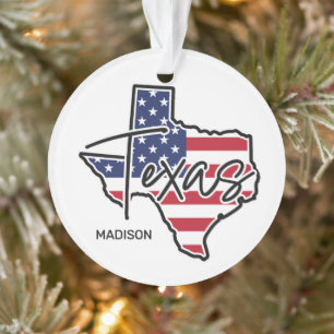 Custom Name Texas Ornament
