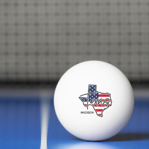 Custom Name Texas Ping Pong Ball